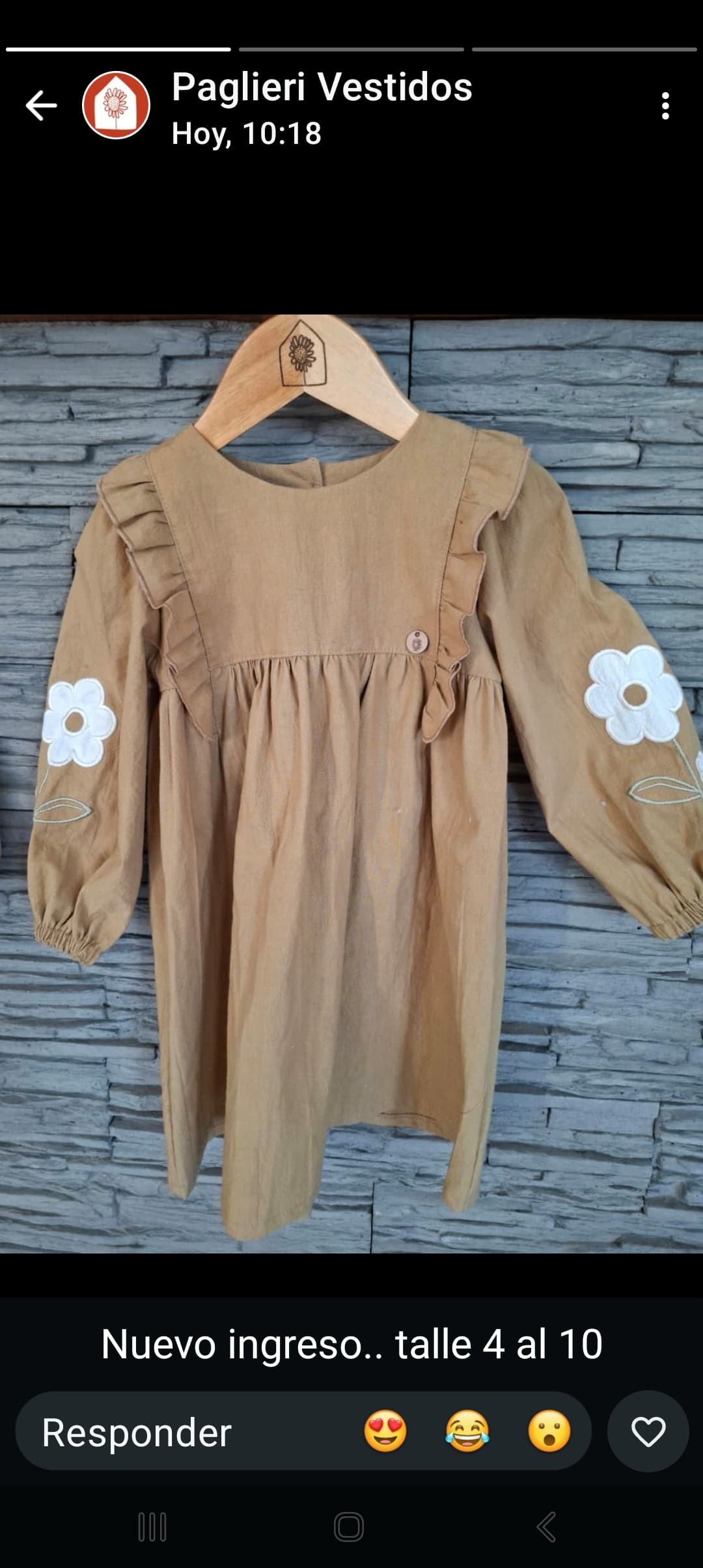 Vestido tusor, ropa de niñas